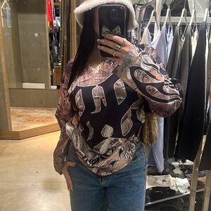 Long sleeve oversize camo jersey